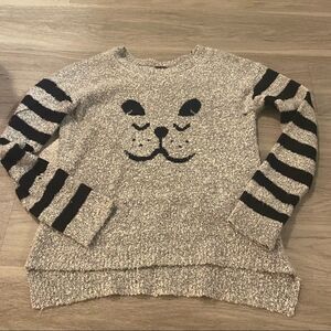 Poof girls, 14 animal face pullover sweater